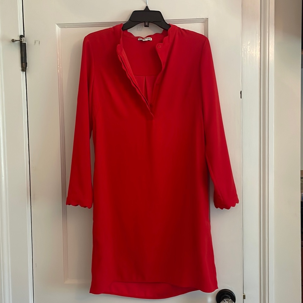 Whistles crepe long-sleeve dress